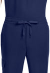 Navy - Men's Zip Fly Drawstring Scrub Pants (View 2)