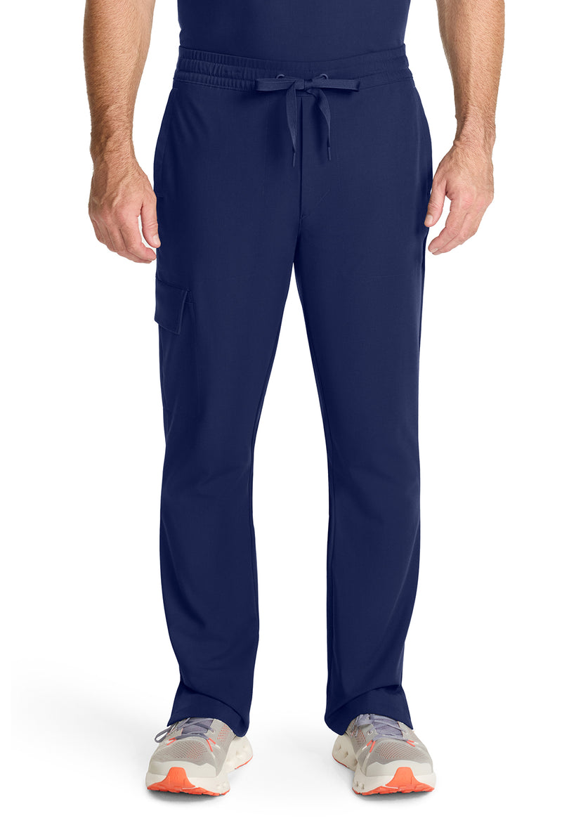Navy - Healing Hands Quest Men Scrub Pants - Front View