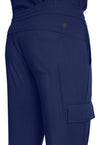Navy - Men's Zip Fly Drawstring Scrub Pants (View 3)