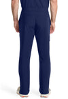 Navy - Healing Hands Quest Men Scrub Pants - Back View
