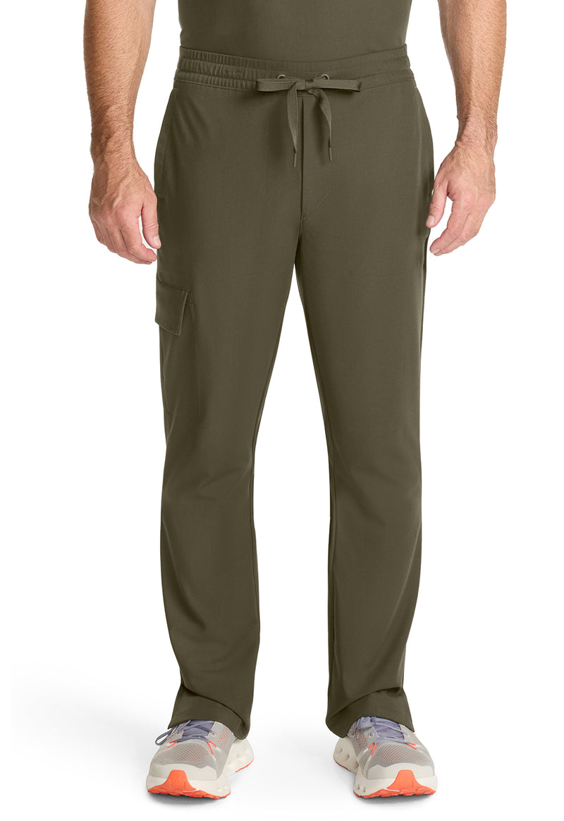 Olive - Healing Hands Quest Men Scrub Pants - Front View