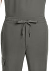 Pewter - Men's Zip Fly Drawstring Scrub Pants (View 2)