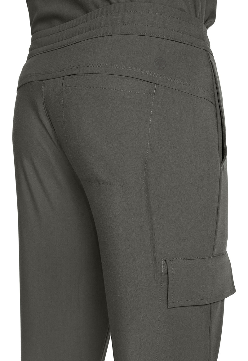 Pewter - Men's Zip Fly Drawstring Scrub Pants (View 3)