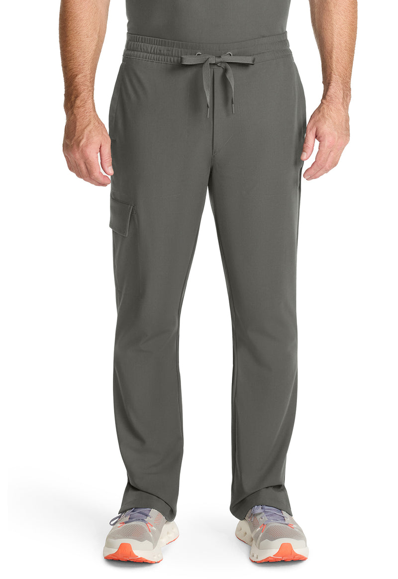 Pewter - Healing Hands Quest Men Scrub Pants - Front View
