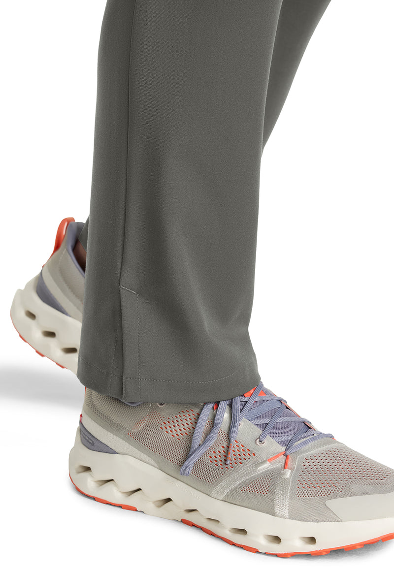 Pewter - Men's Zip Fly Drawstring Scrub Pants (View 4)