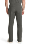 Pewter - Healing Hands Quest Men Scrub Pants - Back View