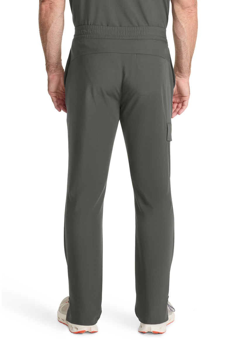 Pewter - Healing Hands Quest Men Scrub Pants - Back View
