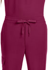 Wine - Men's Zip Fly Drawstring Scrub Pants (View 2)