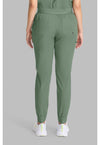 Acadia Green - Healing Hands Quest Women Scrub Pants - Back View