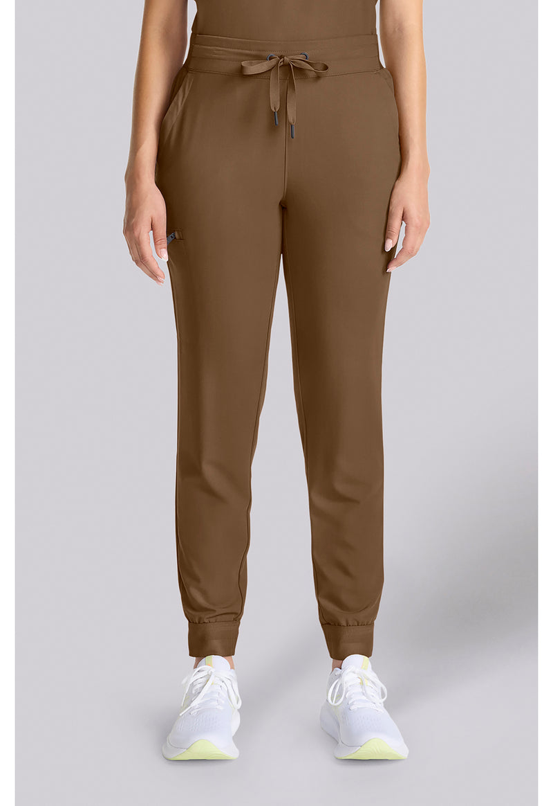 French Brown - Healing Hands Quest Women Scrub Pants - Front View
