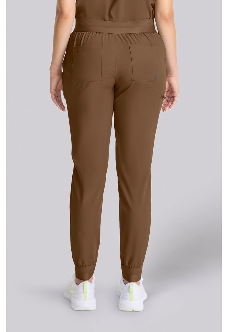 French Brown - Healing Hands Quest Women Scrub Pants - Back View