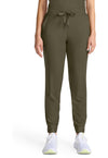 Olive - Healing Hands Quest Women Scrub Pants - Front View