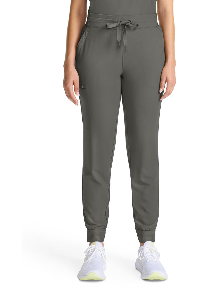 Pewter - Healing Hands Quest Women Scrub Pants - Front View