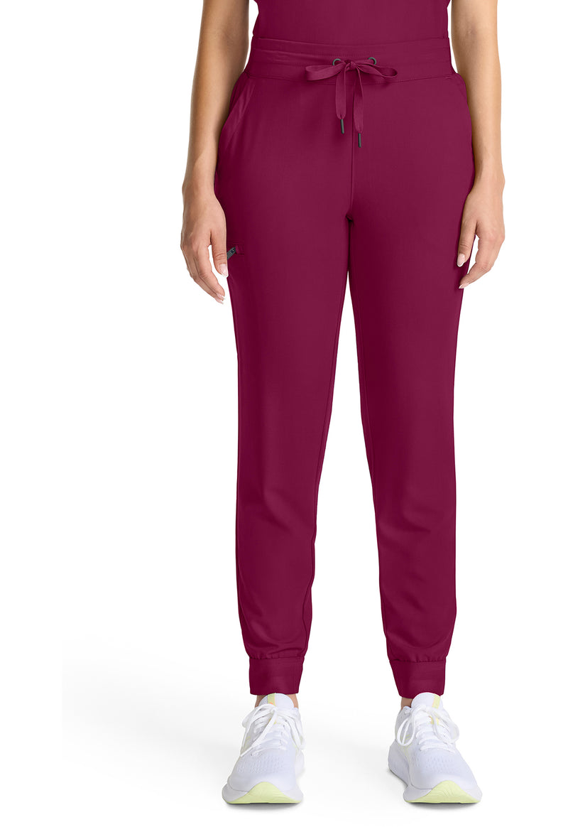 Wine - Healing Hands Quest Women Scrub Pants - Front View
