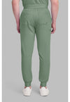 Acadia Green - Healing Hands Quest Men Scrub Pants - Back View