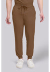 French Brown - Healing Hands Quest Men Scrub Pants - Front View