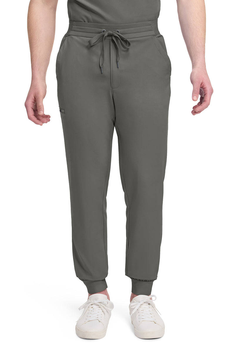 Pewter - Healing Hands Quest Men Scrub Pants - Front View