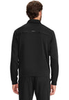 BLACK - Men's Zip Front Jacket (Back)