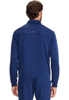 Navy - Men's Zip Front Jacket (Back)