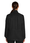 Black - Healing Hands Quest Women Scrub Jacket - Back View