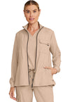 Desert Taupe - Healing Hands Quest Women Scrub Jacket - Front View