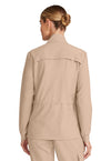 Desert Taupe - Healing Hands Quest Women Scrub Jacket - Back View