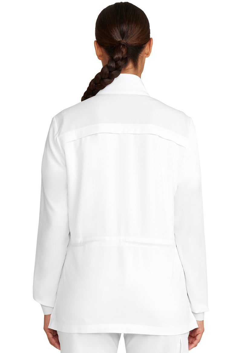 White Gardenia - Healing Hands Quest Women Scrub Jacket - Back View