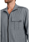 heather ash - Men's Zip Front Utility Jacket (View 4)