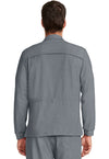 heather ash - Men's Zip Front Utility Jacket (Back)