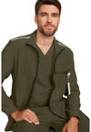 olive - Men's Zip Front Utility Jacket (View 2)