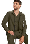 olive - Men's Zip Front Utility Jacket (View 3)