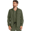 olive - Men's Zip Front Utility Jacket