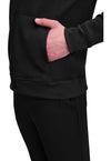 BLACK - Men's Zip Front Knit Jacket (View 2)