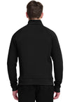 BLACK - Men's Zip Front Knit Jacket (Back)