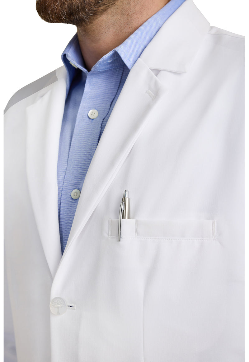 white - Lawrence Men's 37" Lab Coat (View 2)