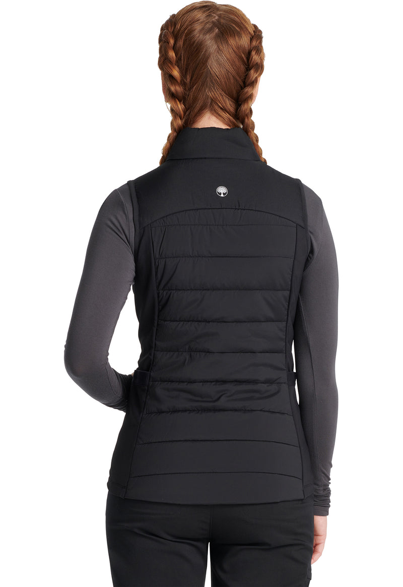 black - Khloe Quilted Vest (Back)