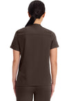 Dark Chocolate - Healing Hands Works Women Scrub Top - Back View