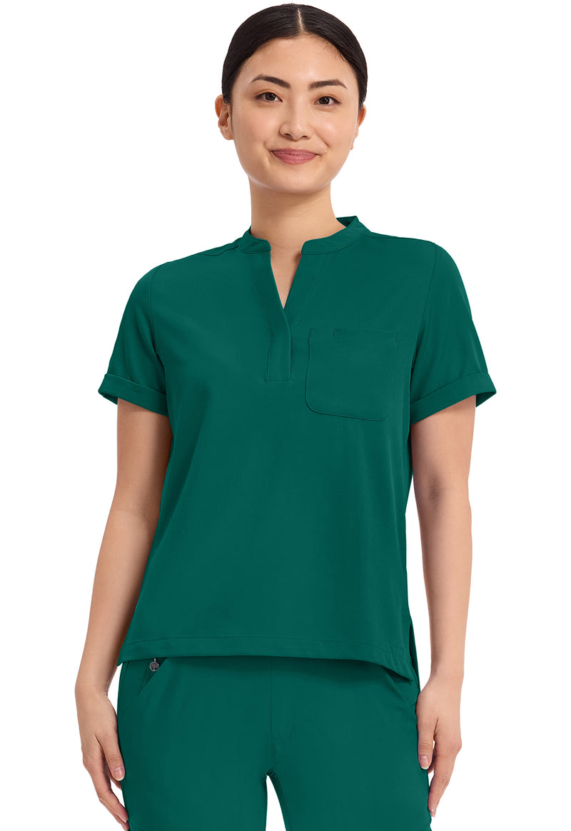 Hunter - Healing Hands Works Women Scrub Top - Front View