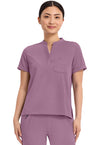 Meta Mauve - Healing Hands Works Women Scrub Top - Front View