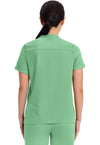 Surreal Green - Healing Hands Works Women Scrub Top - Back View