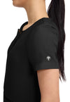 BLACK - Women's Crew Neck Scrub Top (View 3)