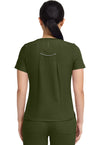 Dark Pine - Healing Hands 360 Women Scrub Top - Back View