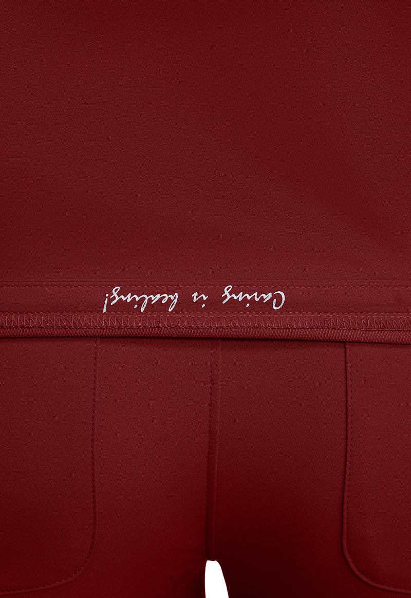Garnet Red - Women's Crew Neck Scrub Top (View 2)