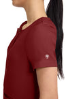 Garnet Red - Women's Crew Neck Scrub Top (View 3)