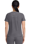 Pewter - Healing Hands 360 Women Scrub Top - Back View
