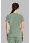 Acadia Green - Healing Hands Quest Women Scrub Top - Back View