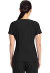 Black - Healing Hands Quest Women Scrub Top - Back View
