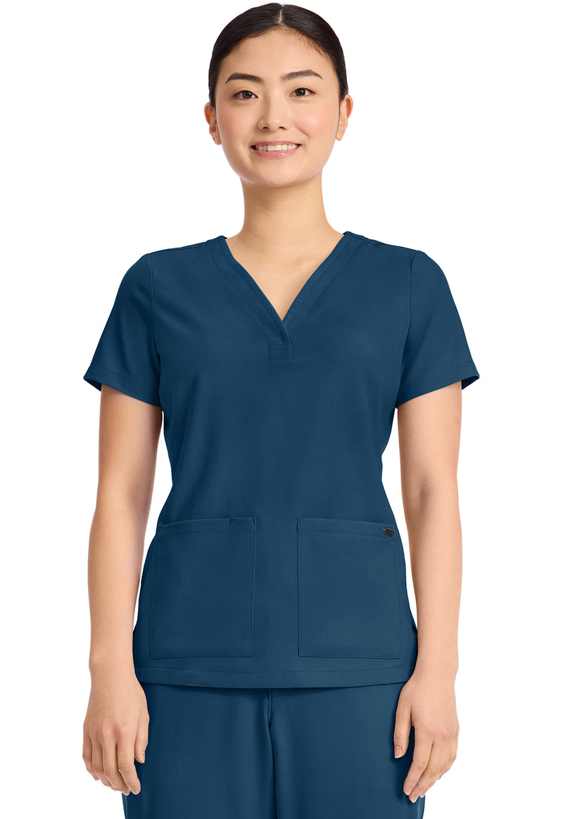 Caribbean - Healing Hands Quest Women Scrub Top - Front View