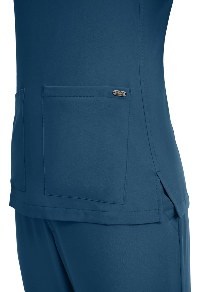 Caribbean - Women's 3-Pocket Y-Neck Scrub Top (View 3)