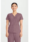 Elderberry - Healing Hands Quest Women Scrub Top - Front View